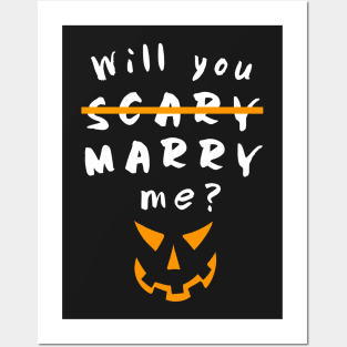 Halloween Wedding Proposal - Will You Marry Me Shirt Posters and Art